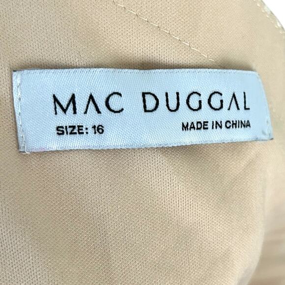 Mac Duggal Evening Gown 11306 Beaded White 16 - Picture 7 of 9